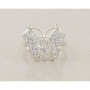Sterling Silver Cubic Zirconia Butterfly Ring Size 7 1/4